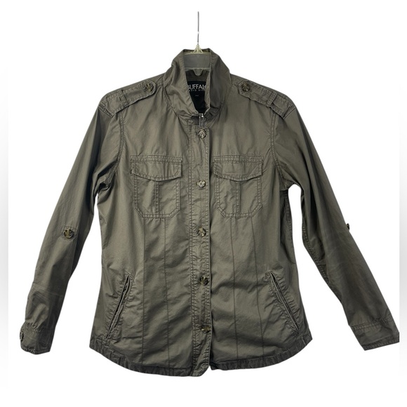 Buffalo David Bitton Jackets & Blazers - David Bitton Buffalo green military style jacket. Size medium GUC